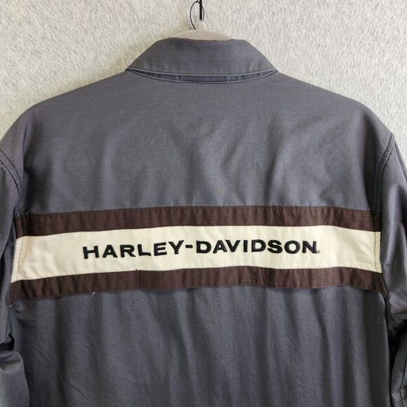 Harley Davidson Shirt Mens M Performance Colorblock Racing Pit Crew Garage Bike - Picture 7 of 16